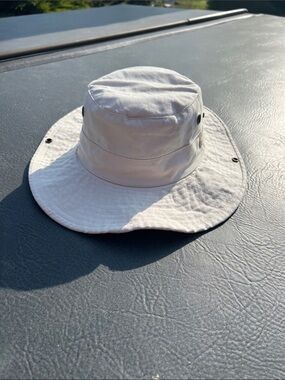 Lightweight White Canvas Bucket Hat